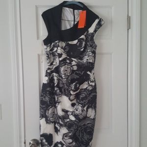 Classic black and white cocktail dress